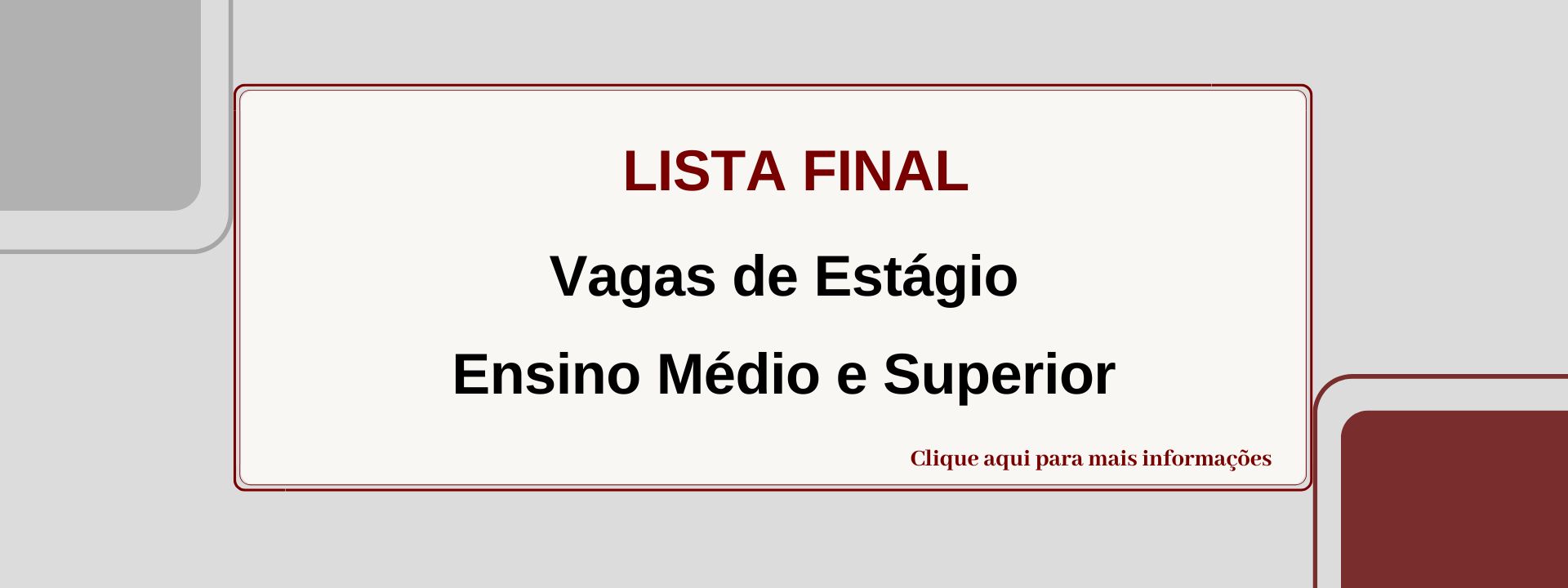 Classificação Final estágios